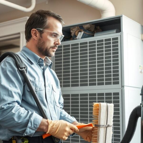 How often should air handlers be serviced?