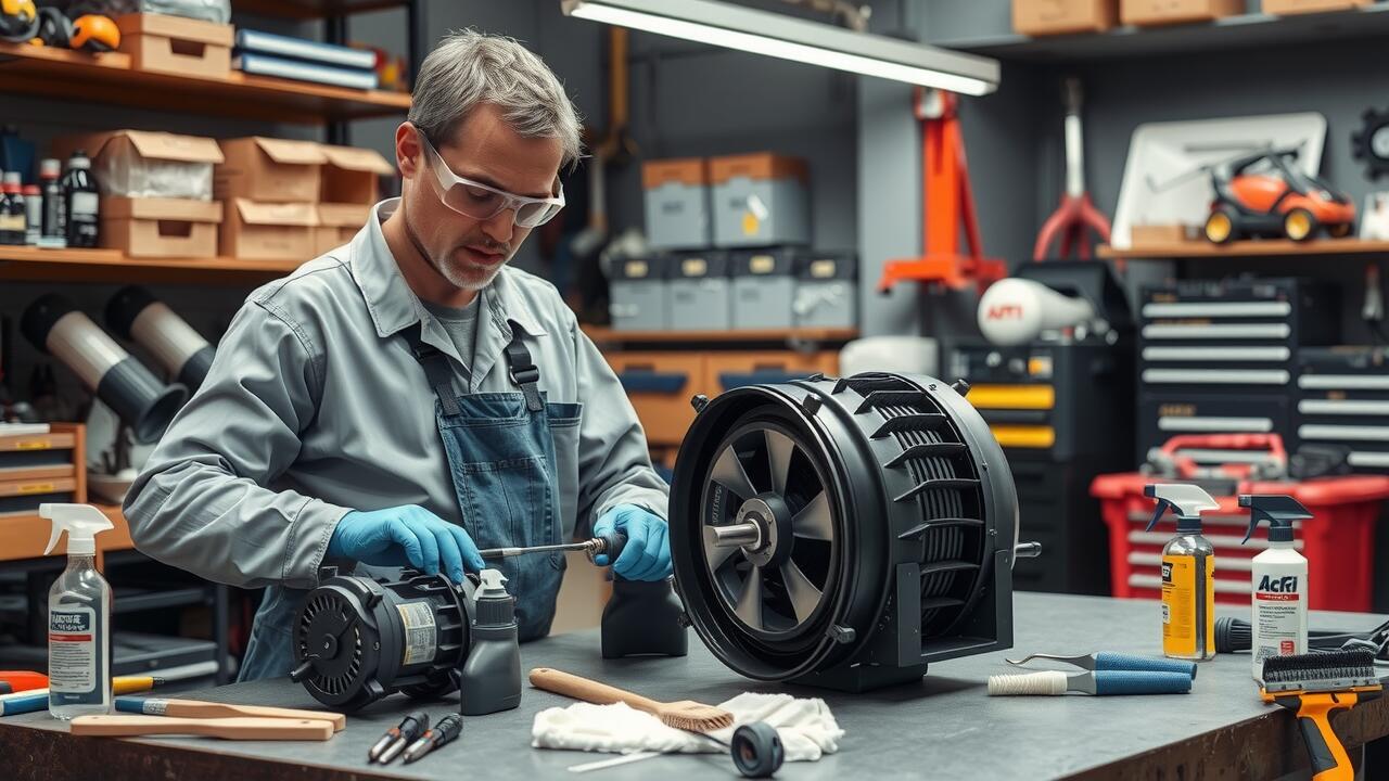 How to clean a blower motor without removing it?