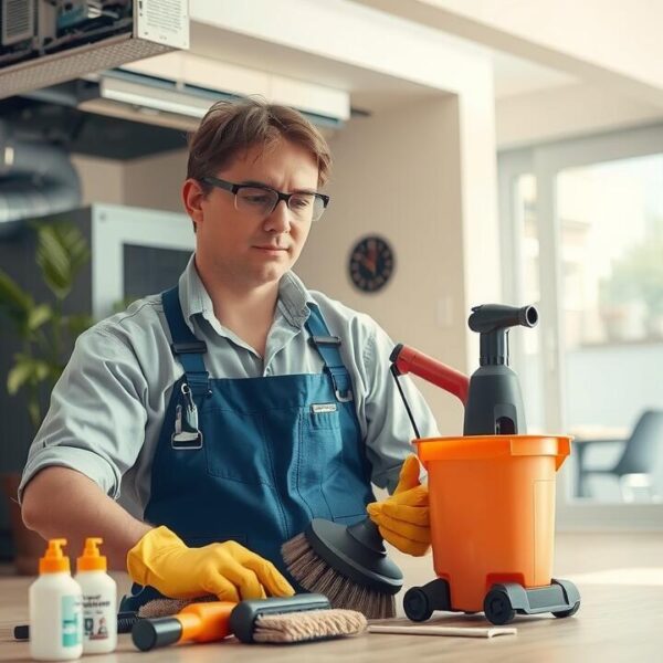 How to clean mold from inside an air handler?