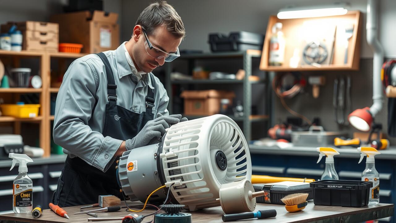 How to remove debris from a blower motor?