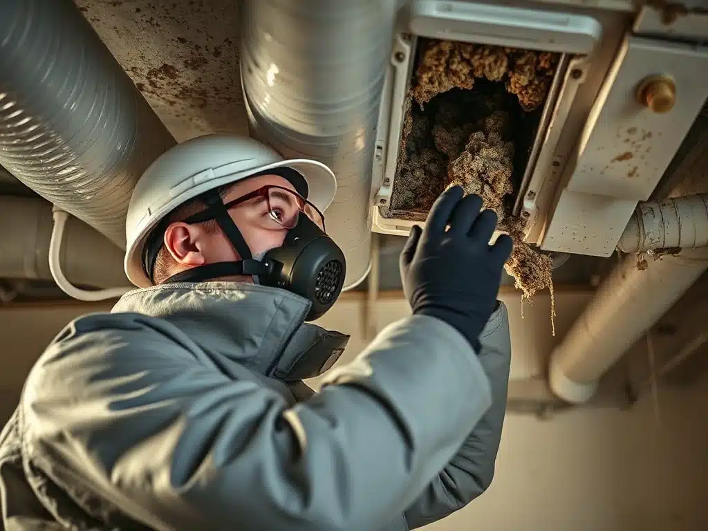 Mold remediation and removal from air ducts in Austin, TX